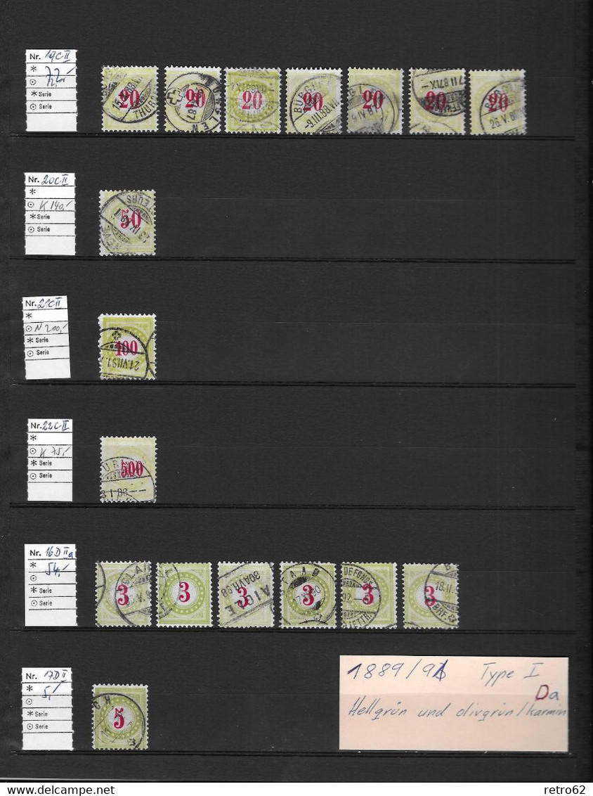 1878 - 1938 SEHR UMFANGREICHE SAMMLUNG → Portomarken & Francozettel    ►SBK- Ca. CHF 8200.-◄ - Collections