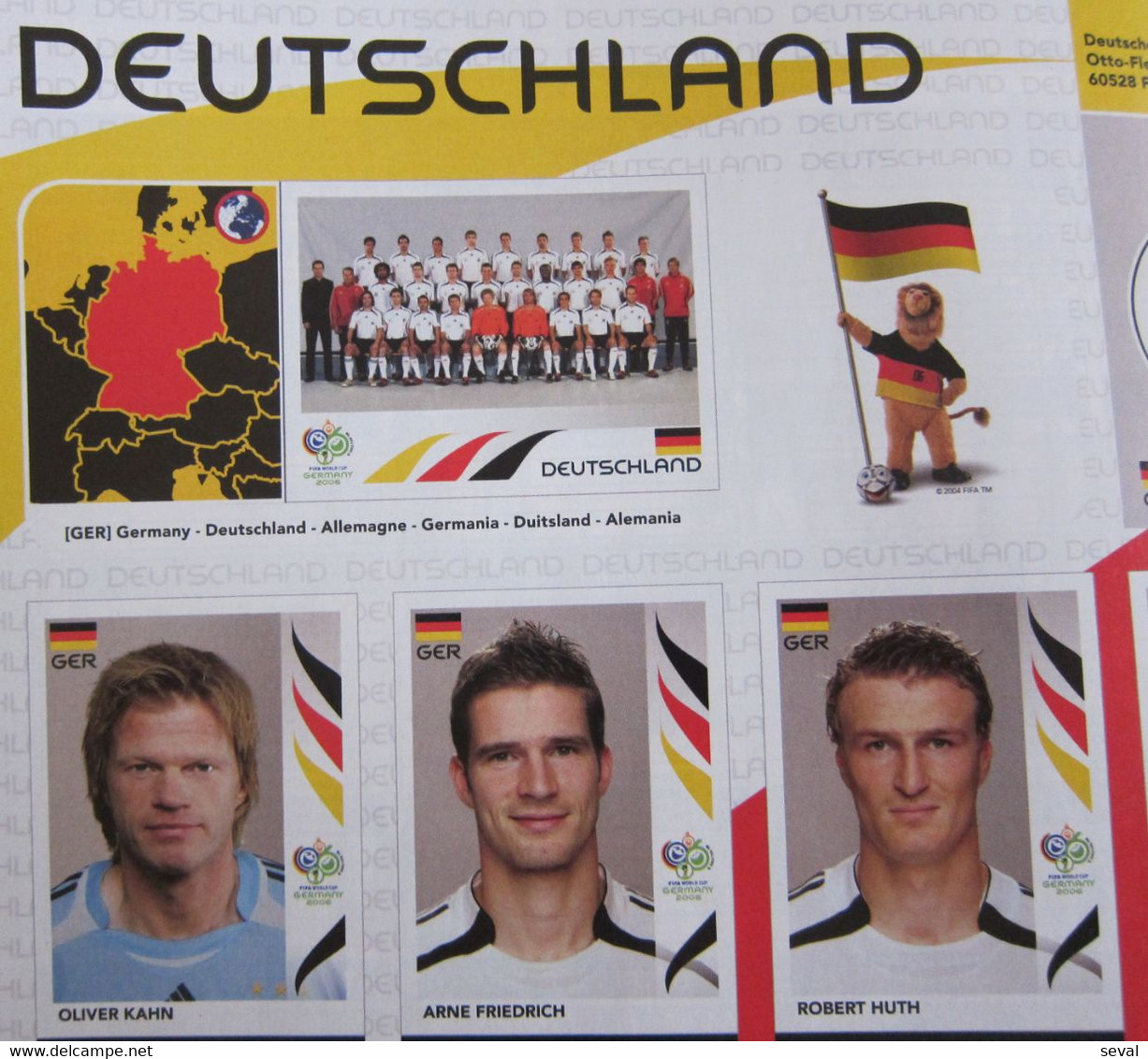 Panini  GERMANY 2006 Mundial Football Album Rare Reproduction pls see DESCRIPTION