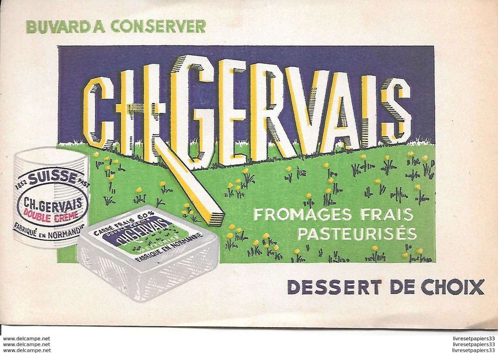 BUVARD CH GERVAIS Fromages Frais Pasteurisés - Milchprodukte