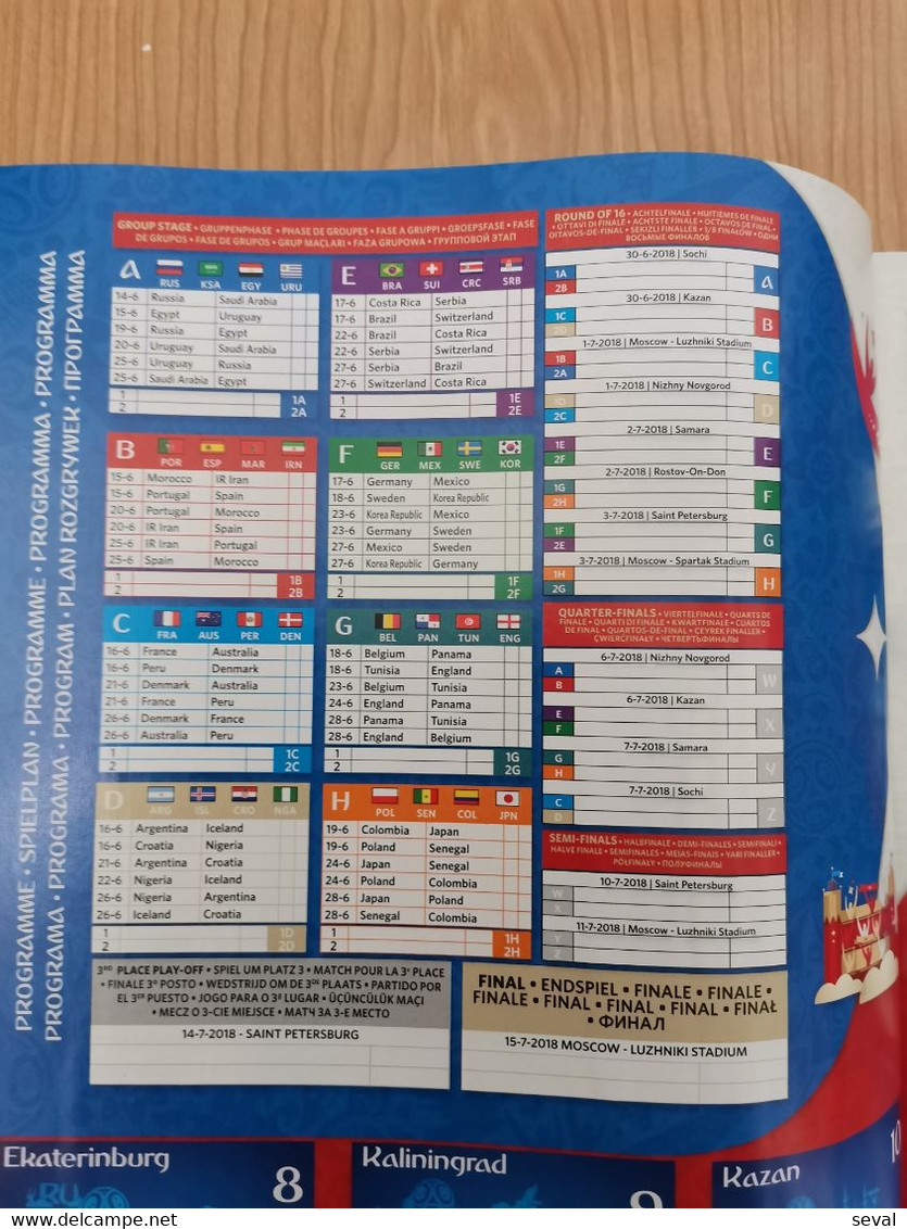 Panini 2018 Mundial Russia EMPTY Football ORIGINAL from CYPRUS +6 stickers