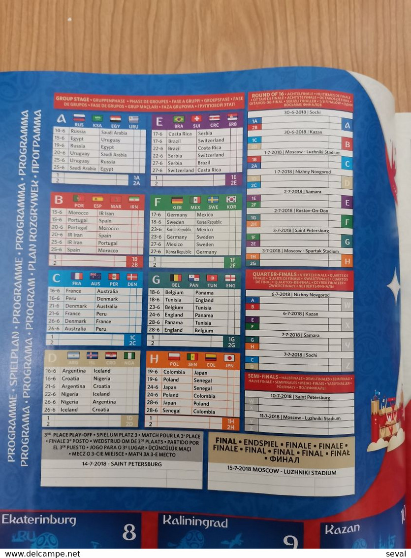 Panini 2018 Mundial Russia EMPTY Football ORIGINAL from CYPRUS +6 stickers