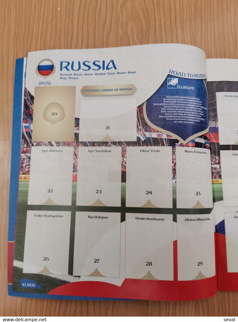 Panini 2018 Mundial Russia EMPTY Football ORIGINAL from CYPRUS +6 stickers