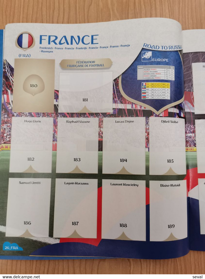 Panini 2018 Mundial Russia EMPTY Football ORIGINAL from CYPRUS +6 stickers