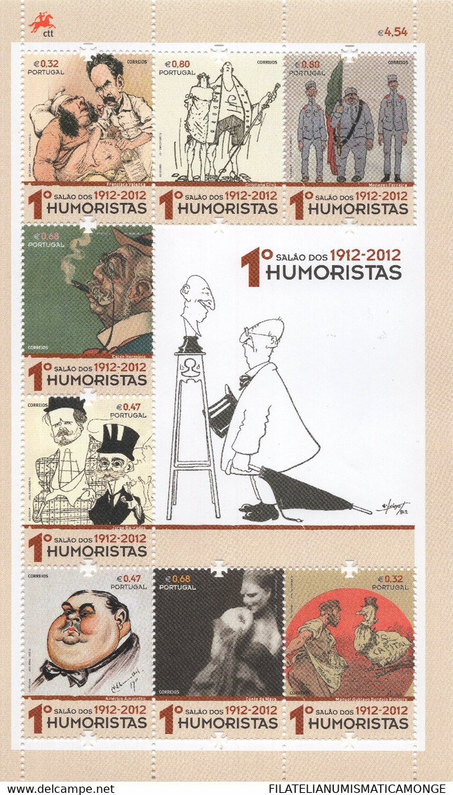 Portugal 2012 Correo 3769/76 MH **/MNH Humoristas 1912-2012 - Mini Hoja. (8val. - Neufs