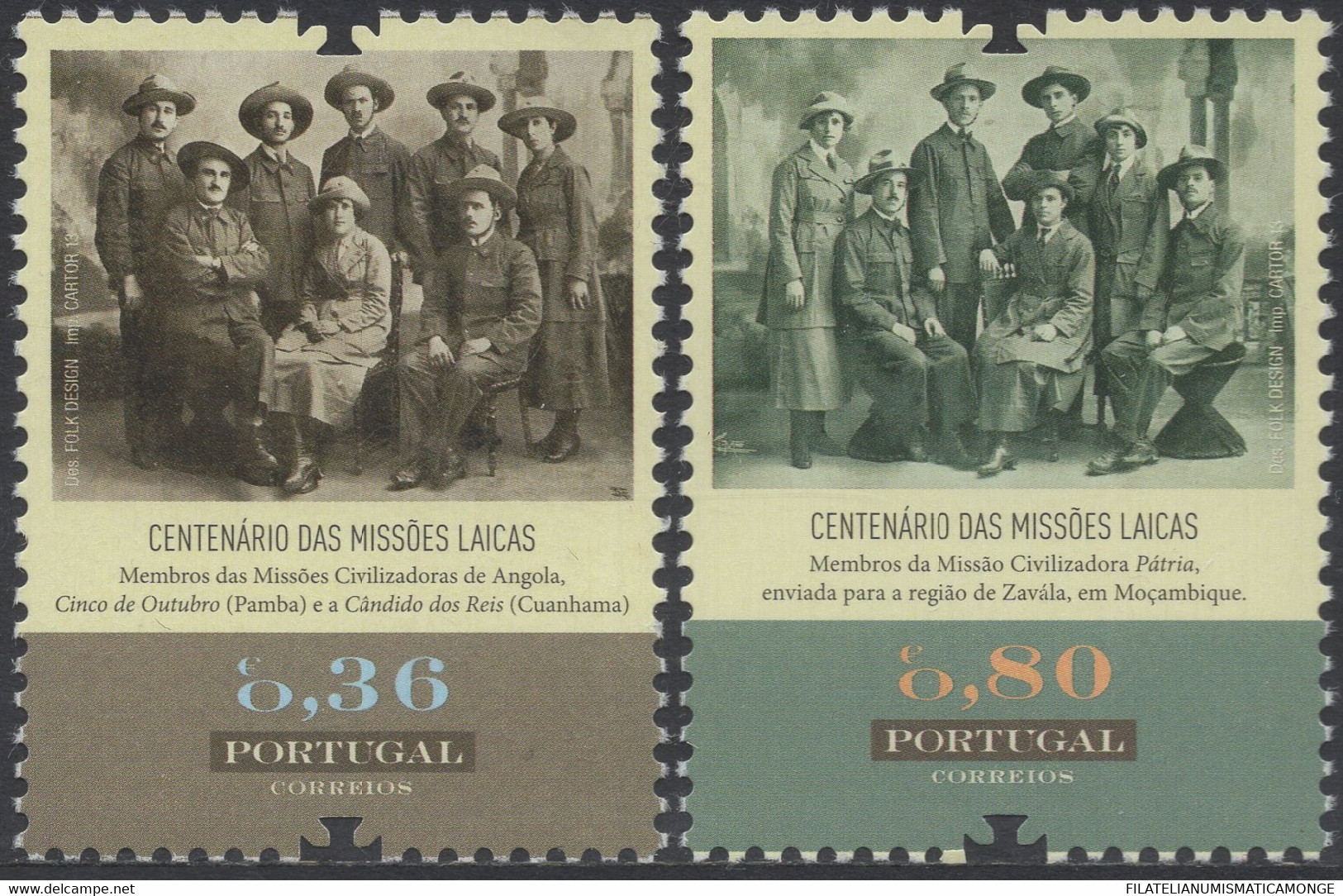 Portugal 2013 Correo 3824/25 **/MNH Misiones Laicas En Africa. (2val.) - Neufs