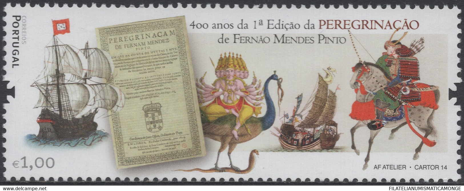 Portugal 2014 Correo 3885 **/MNH Peregrinacion Mendes Pinto. (1val.) - Neufs
