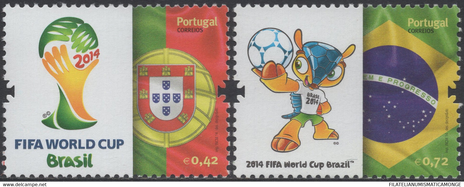 Portugal 2014 Correo 3920/21 **/MNH Fifa 2014 Brasil. (2val.) - Neufs