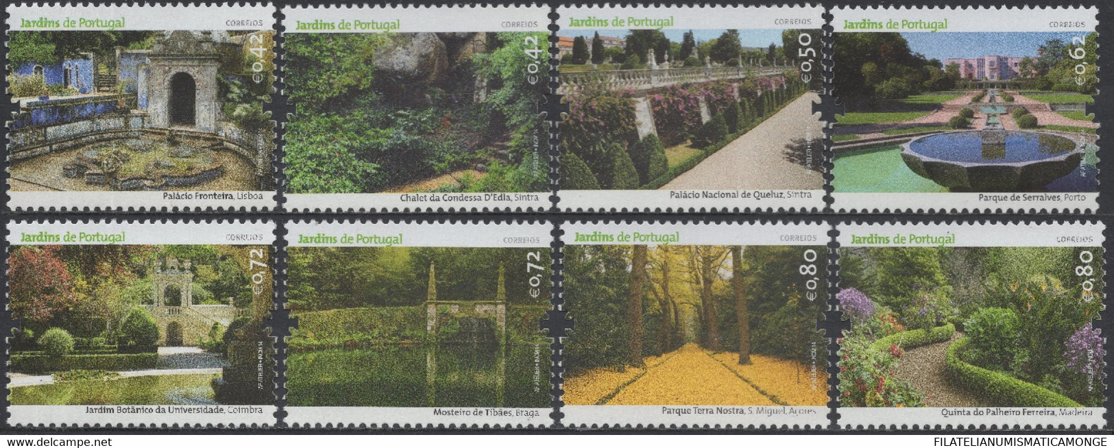 Portugal 2014 Correo 3923/30 **/MNH Jardines De Portugal "Unesco". (8val.) - Neufs