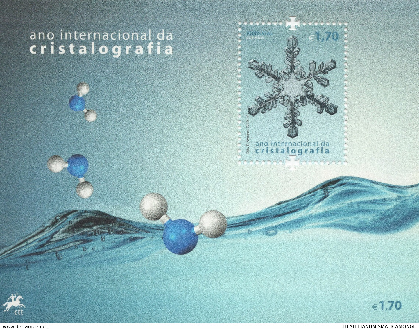 Portugal 2014 Correo 3941 HB **/MNH Año Internacional Cristalografia - HB - Neufs
