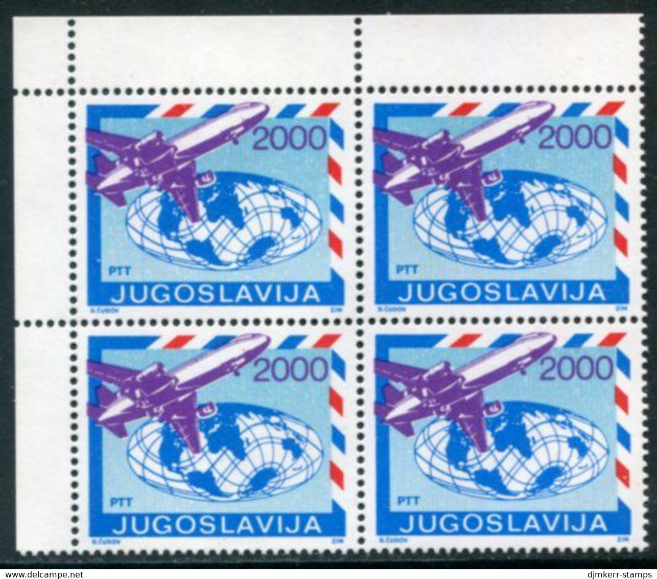 YUGOSLAVIA 1988 Definitive 2000 D. Block Of 4  MNH / **.  Michel 2296 - Nuovi