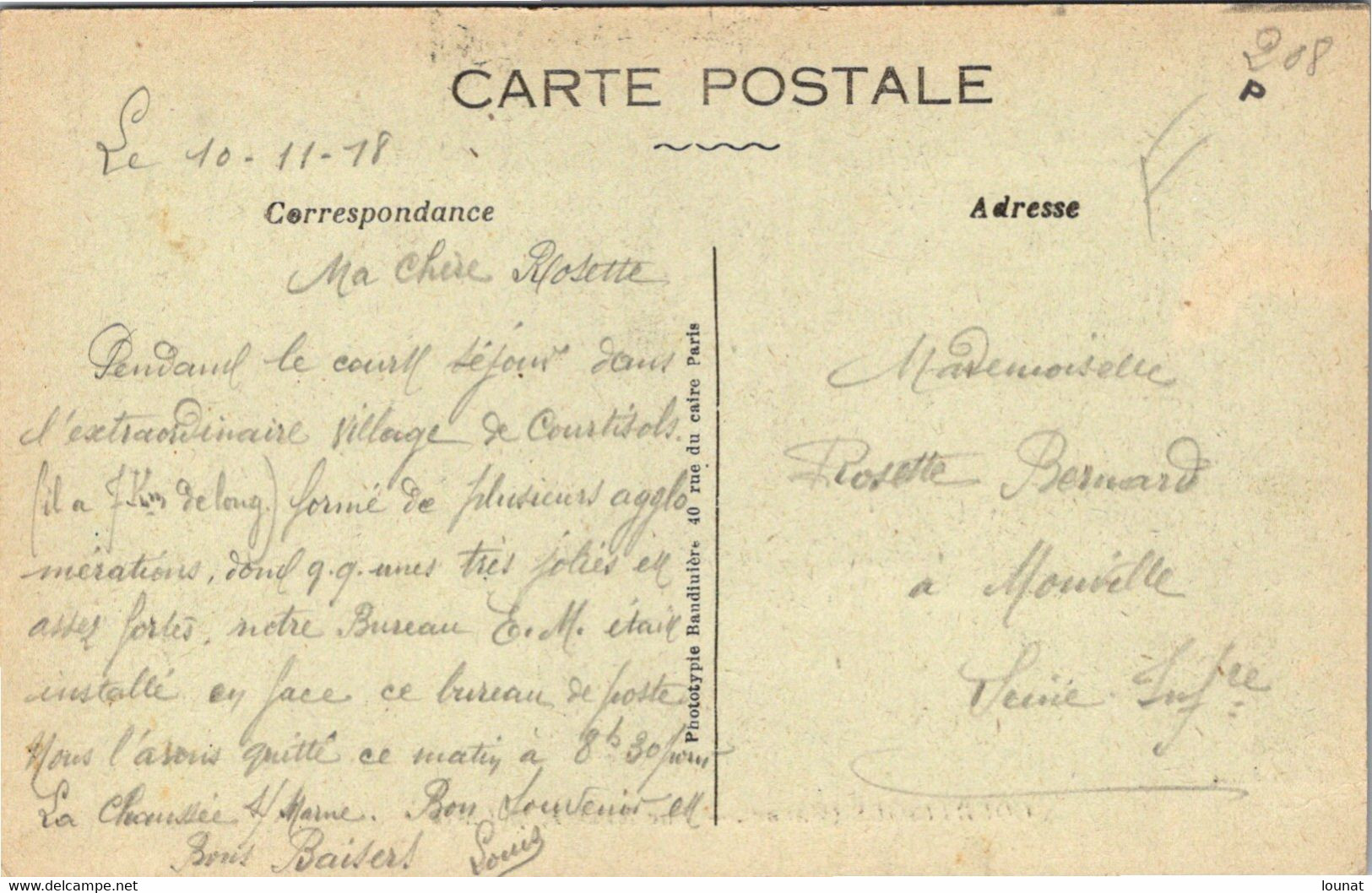 51 COURTISOLS - Rue Massez, La Poste - Courtisols