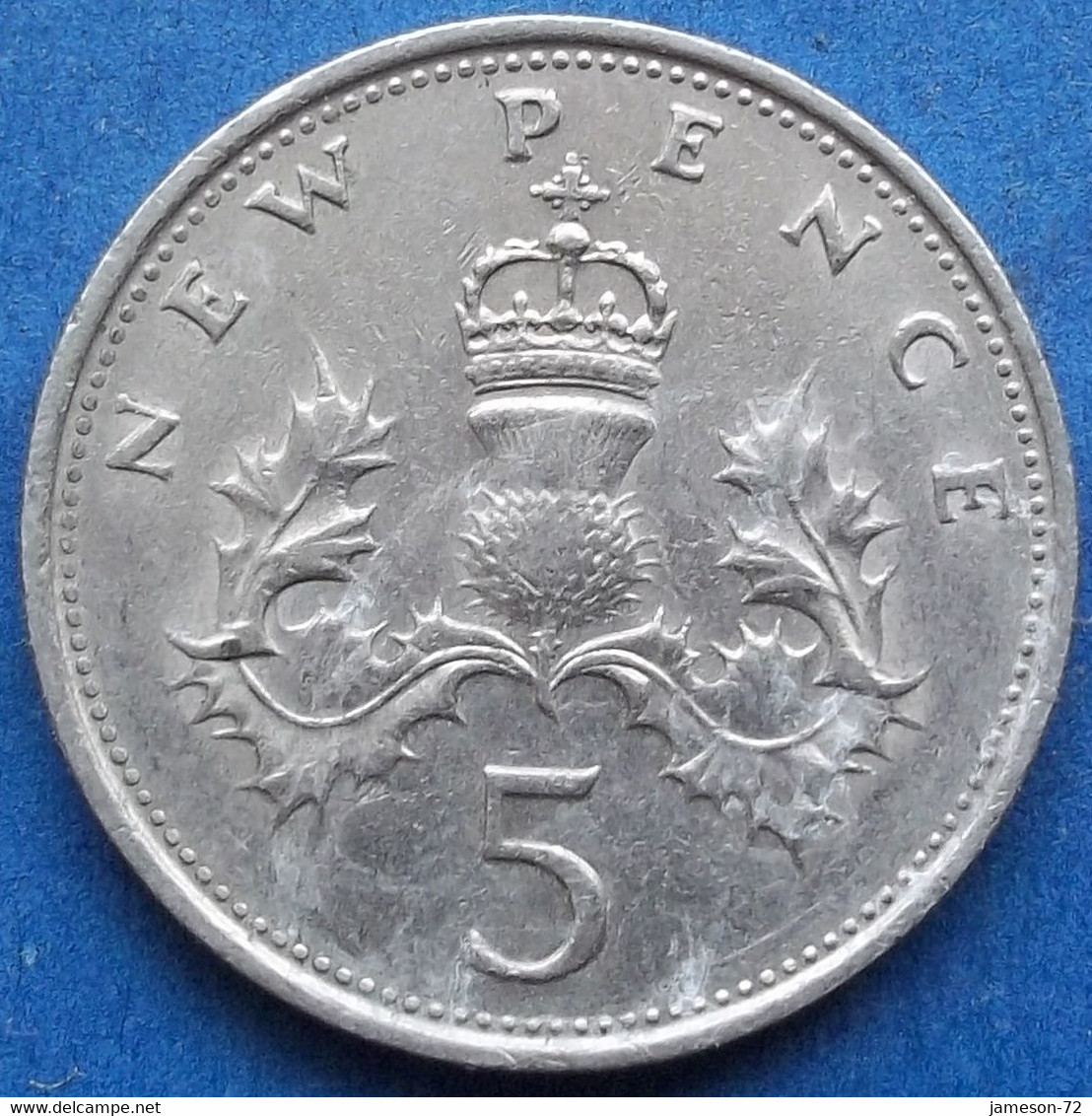UK - 5 New Pence 1970 "Crowned Thistle" KM# 911 Elizabeth II Decimal Coinage (1971-2022) - Edelweiss Coins - 5 Pence & 5 New Pence