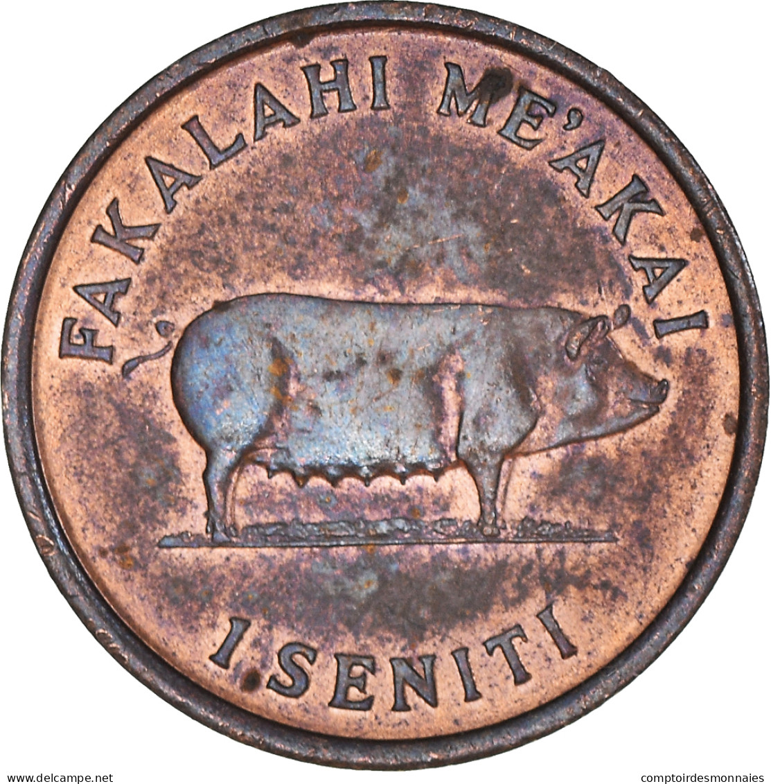 Monnaie, Tonga, King Taufa'ahau Tupou IV, Seniti, 1975, TTB+, Bronze, KM:42 - Tonga