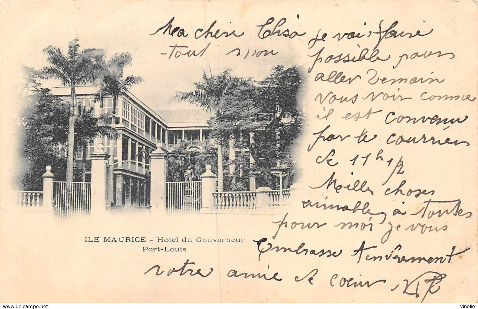 22-5971 : ILE MAURICE. HOTEL DU GOUVERNEUR PORT-LOUIS - Maurice