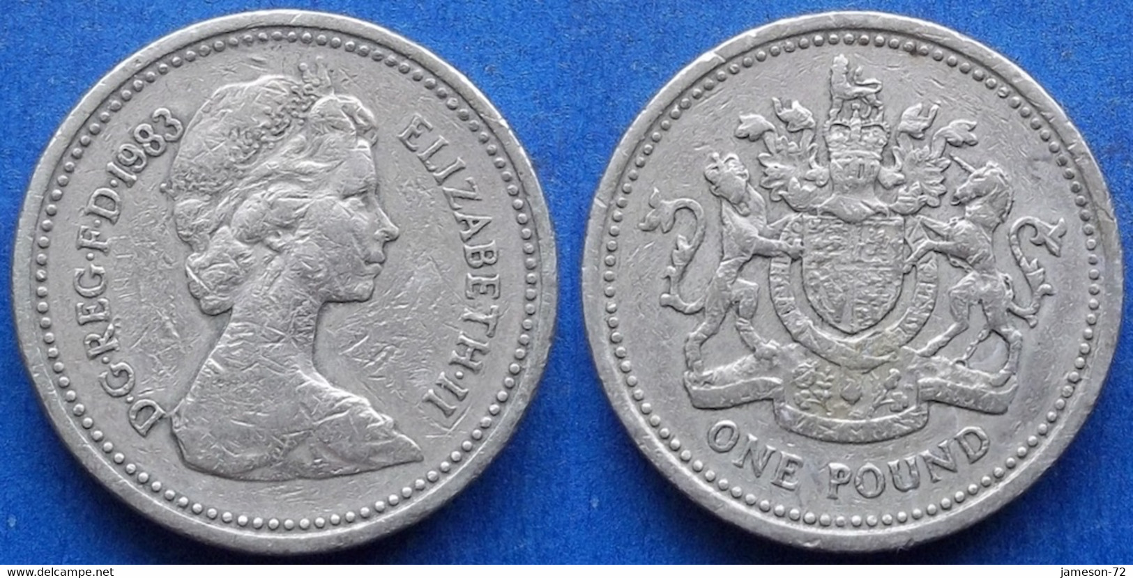 UK - 1 Pound 1983 "Shiel Of Great Britain" KM# 933 Elizabeth II Decimal Coinage (1971-2022) - Edelweiss Coins - 1 Pond