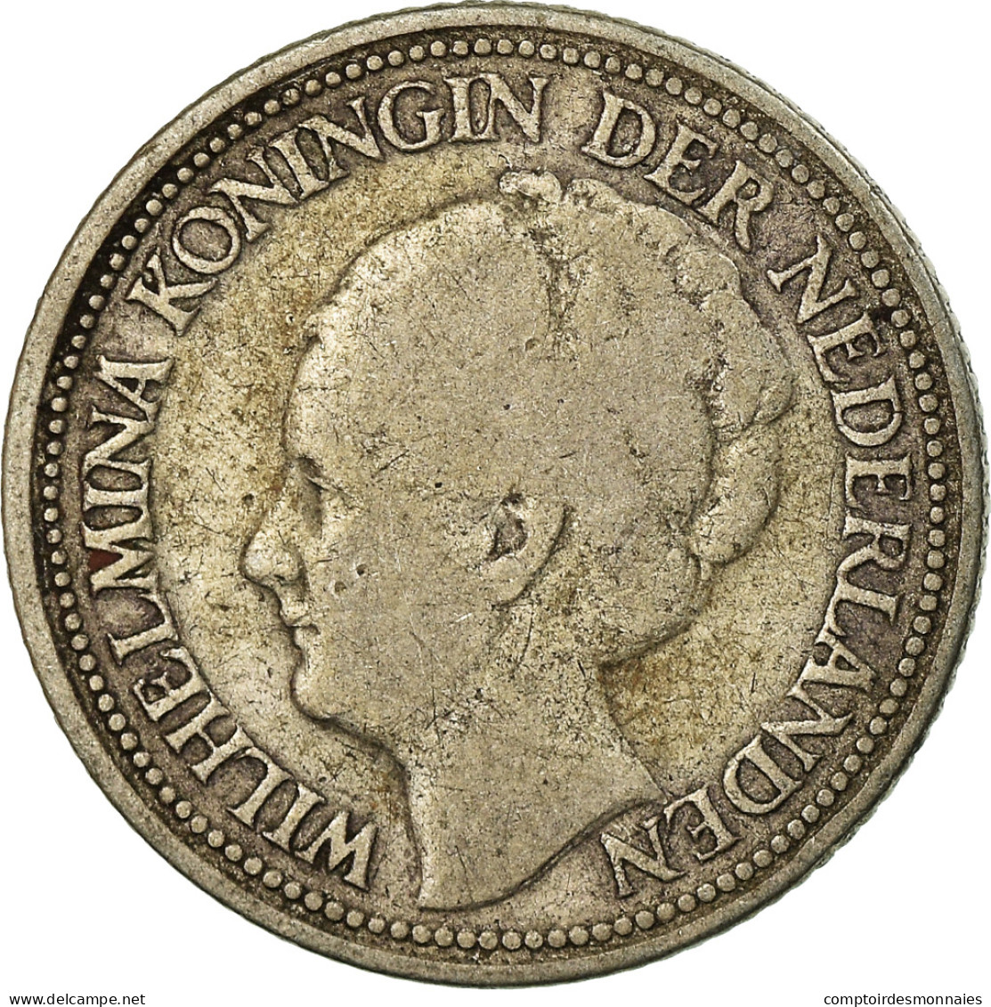 Monnaie, Pays-Bas, Wilhelmina I, 25 Cents, 1928, TB+, Argent, KM:164 - 25 Cent