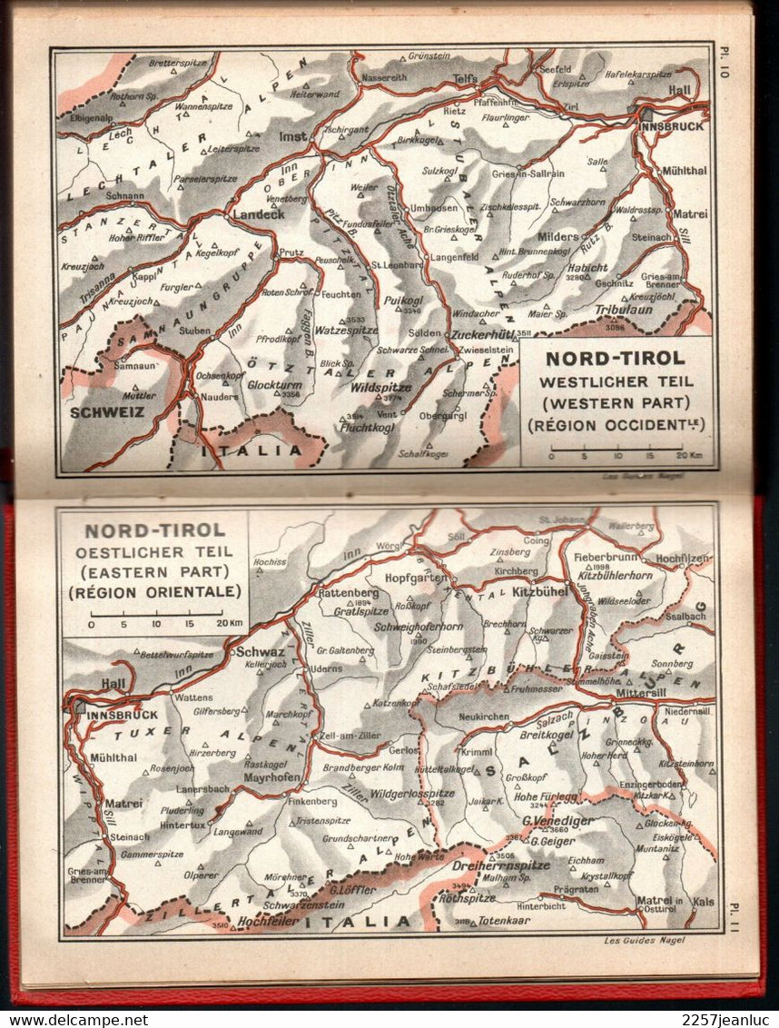 Nagel's * Austria Travel Guide  Ostrereich * Autriche 1952 - Europa