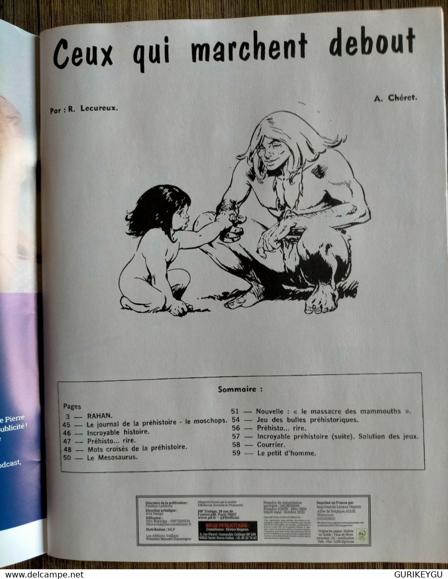 RAHAN N° 3  PIF Vintage VAILLANT Chéret Lecureux Réédition NEUF 2022 Sur 80 Pages - Rahan