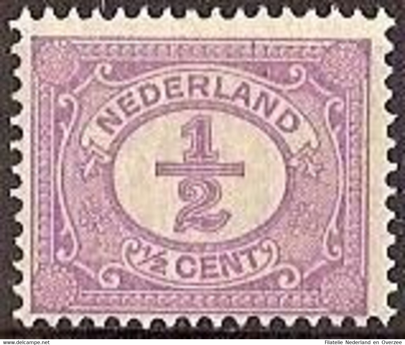 Nederland 1899 NVPH Nr 50 Postfris/MNH Cijfer - Ongebruikt