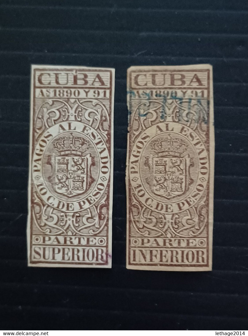 CUBA 1890 FISCAL TAXE TELEGRAFO - Telegraphenmarken