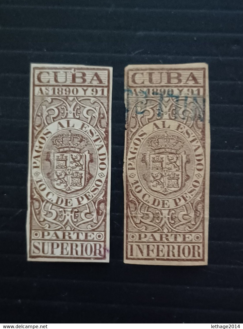 CUBA 1890 FISCAL TAXE TELEGRAFO - Télégraphes