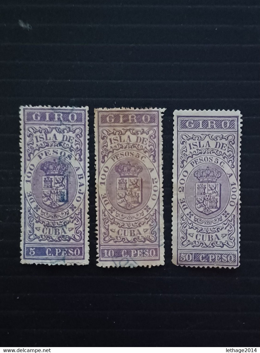 CUBA 1880 FISCAL TAXE - Timbres-taxe