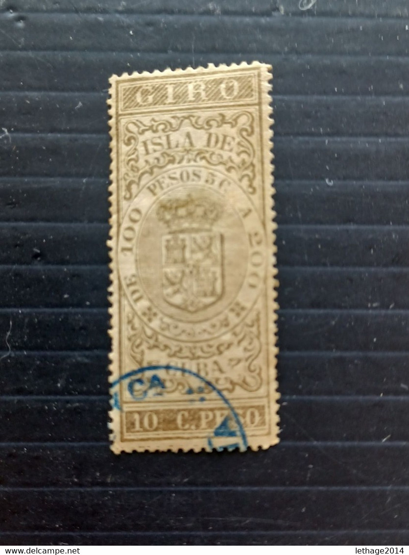 CUBA 1880 FISCAL TAXE - Timbres-taxe