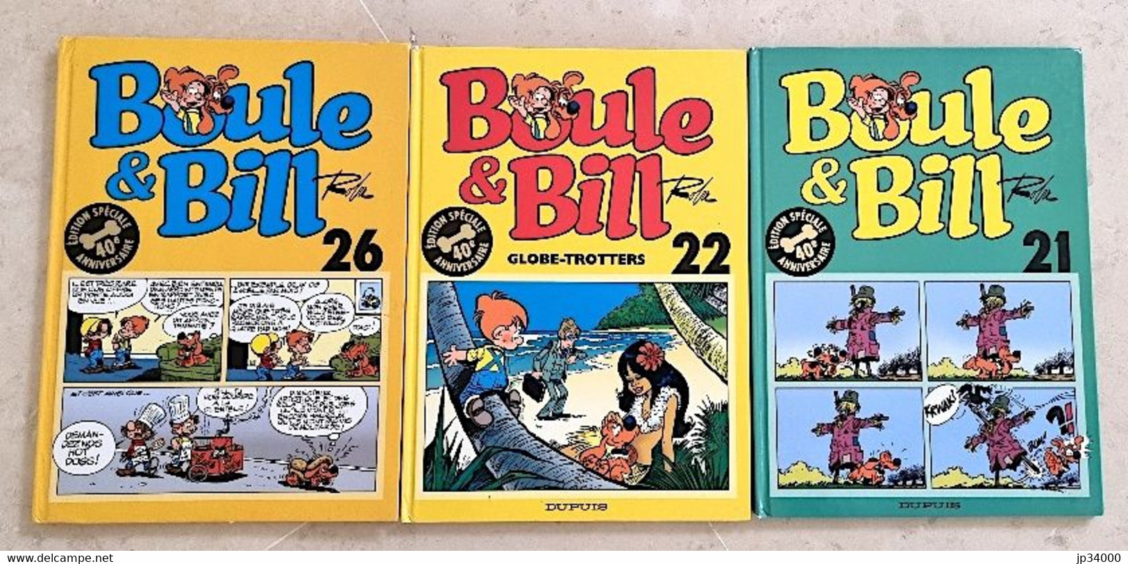 BOULE ET BILL 3 Bd Toutes Différentes.(N°21+23+26) édition Spéciale 40ème Anniversaire - Boule Et Bill