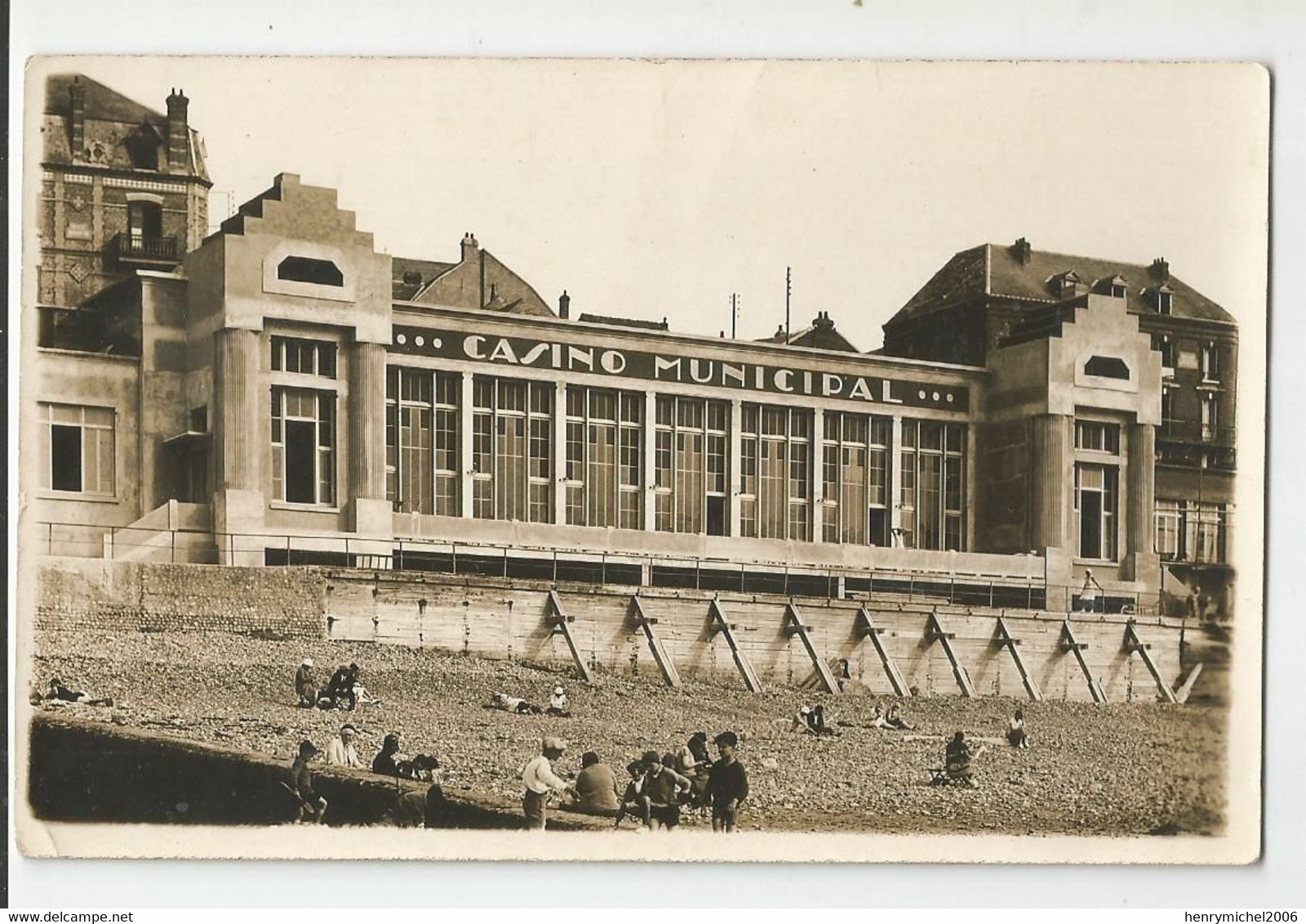 80 Somme Ault Onival Le Casino Municipal Reconstruit Carte Photo - Ault