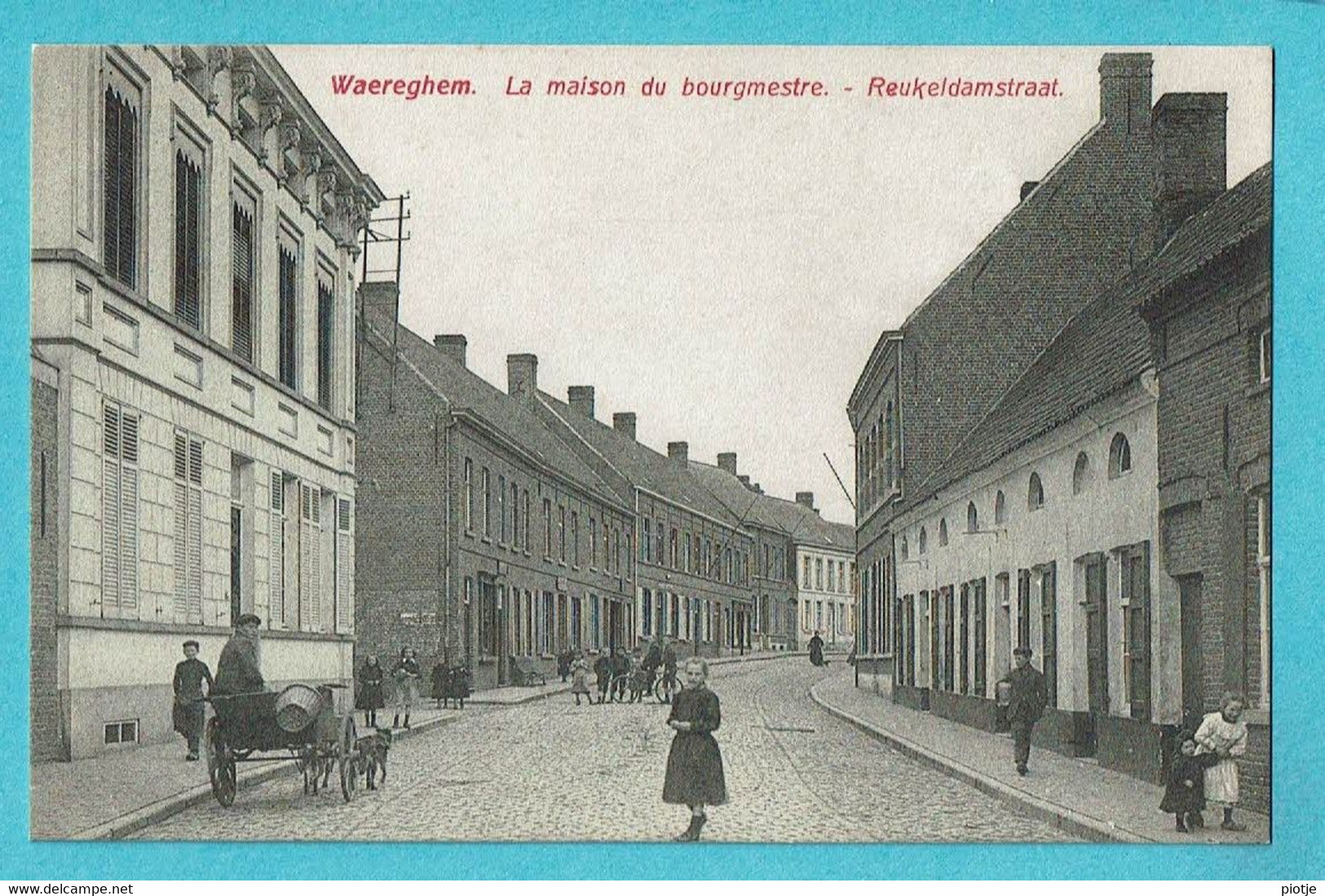 * Waregem - Waereghem * (Eggen Waute, Nr 3128) La Maison Du Bourgmestre, Reukeldamstraat, Attelage De Chien, TOP - Waregem