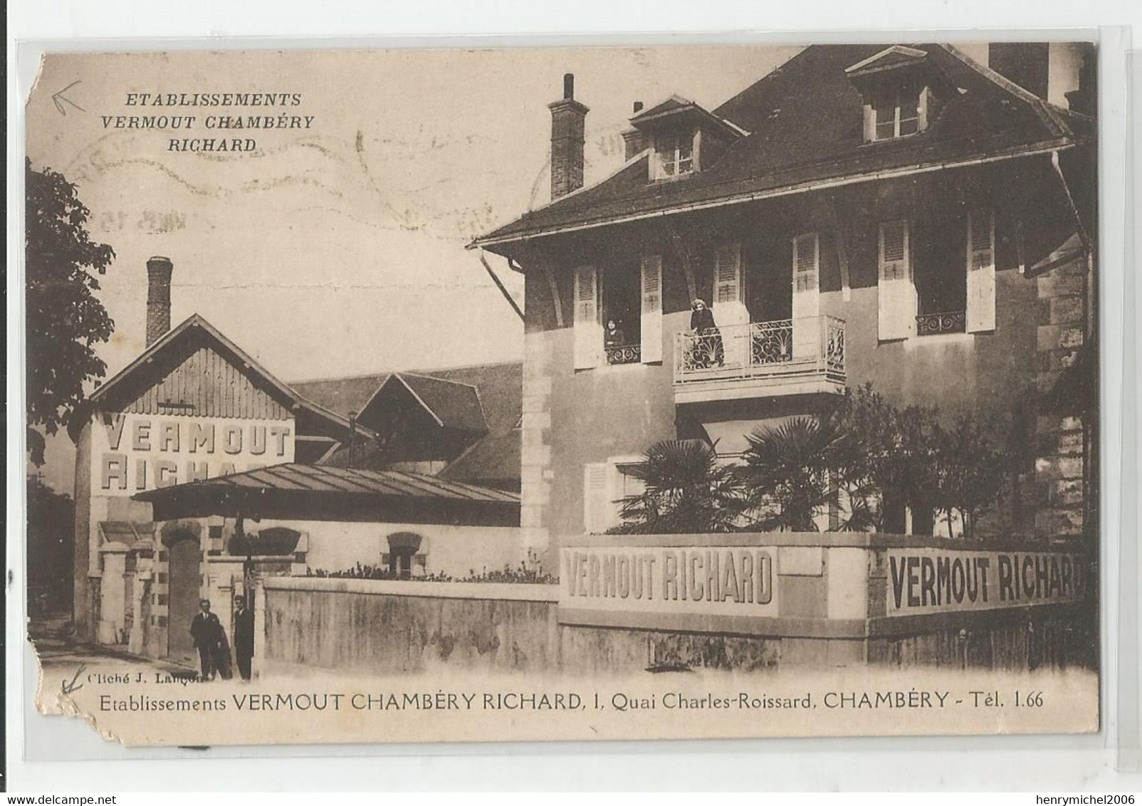 73 Savoie Chambéry Ets Vermout Richard 1 Quai Charles Roissard 1935 - Chambery