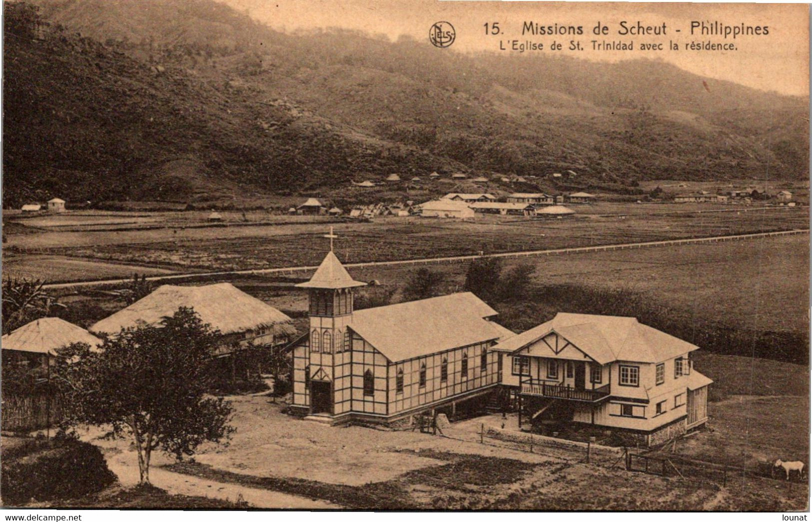 MISSIONS De Scheut - Philippines - L'église De St Trinidad Avec La Résidence - Missie