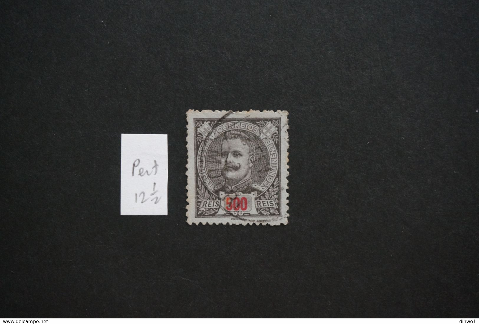 (T1) Portugal 1895 D. Carlos 500 R - Af. 139 - Perf. 12½ (Used) - Ungebraucht