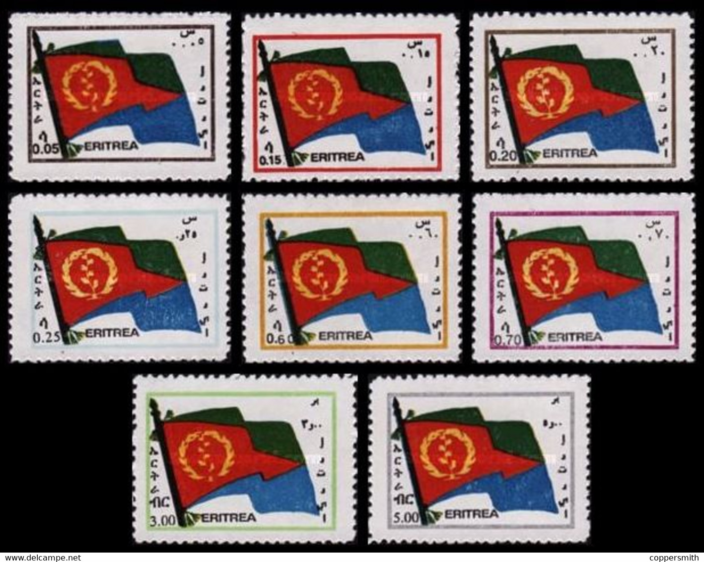 (007) Eritrea  Independence / Flags / Drapeaux / Flaggen / 1993 / Rare / Scarce ** / Mnh  Michel  23, 27-34 - Eritrea