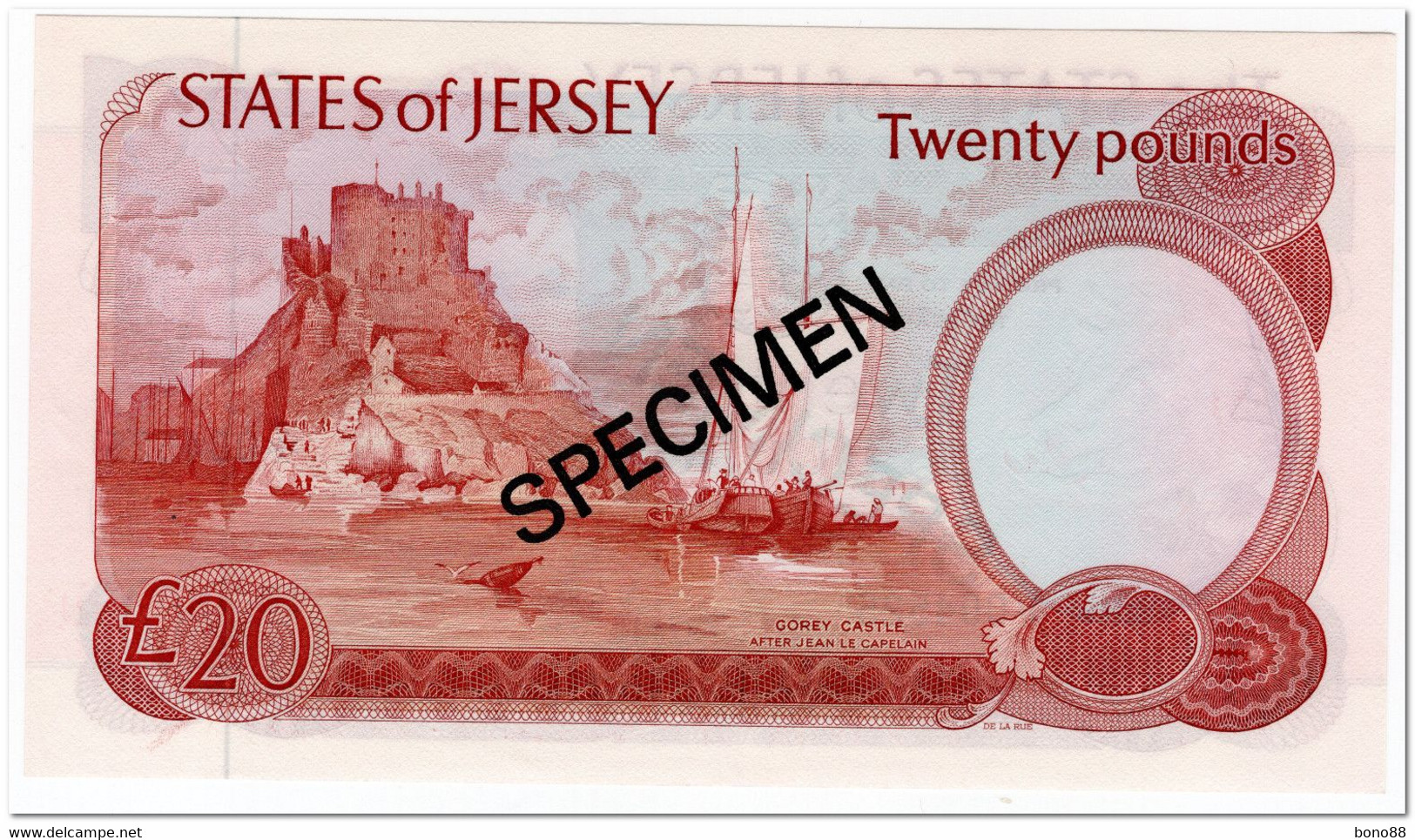 JERSEY,20 POUNDS,1976-88,P.14,SPECIMEN,UNC - Jersey