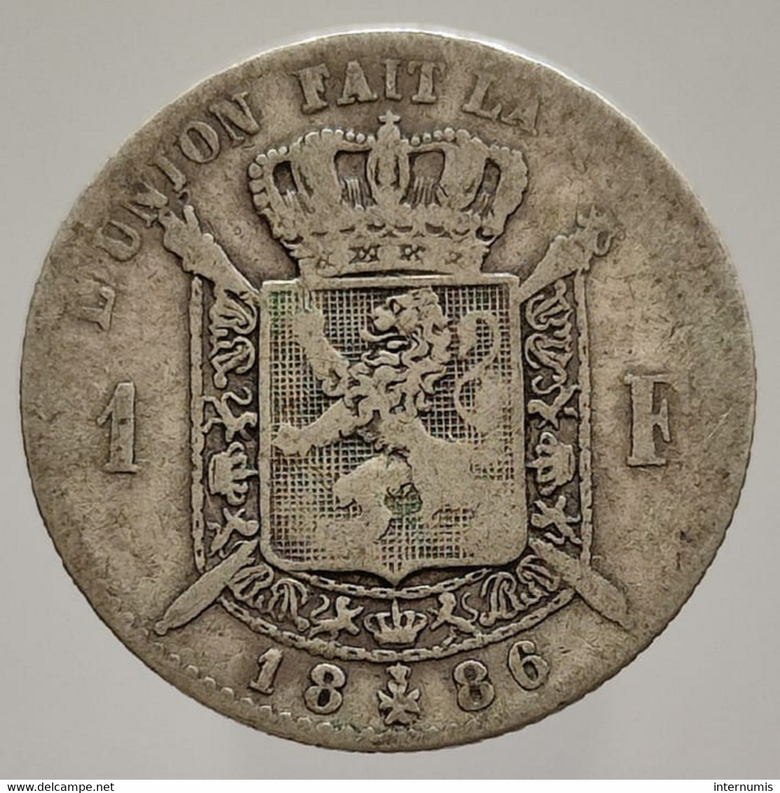 Belgique / Belgium  (2) 1 Franc 1886 & 50 Centimes 1901  Argent (Silver) - Vrac - Monnaies