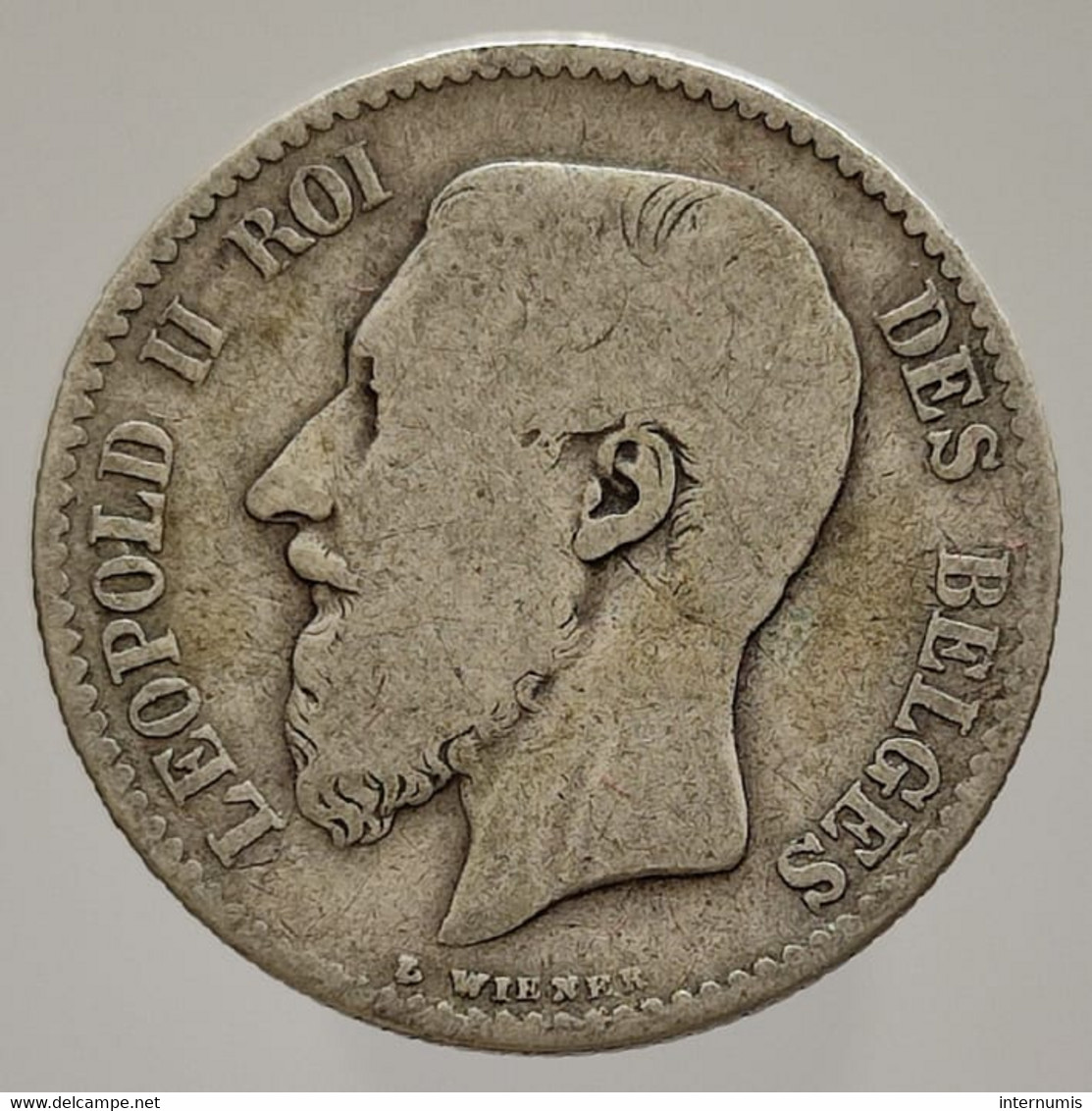 Belgique / Belgium  (2) 1 Franc 1886 & 50 Centimes 1901  Argent (Silver) - Vrac - Monnaies