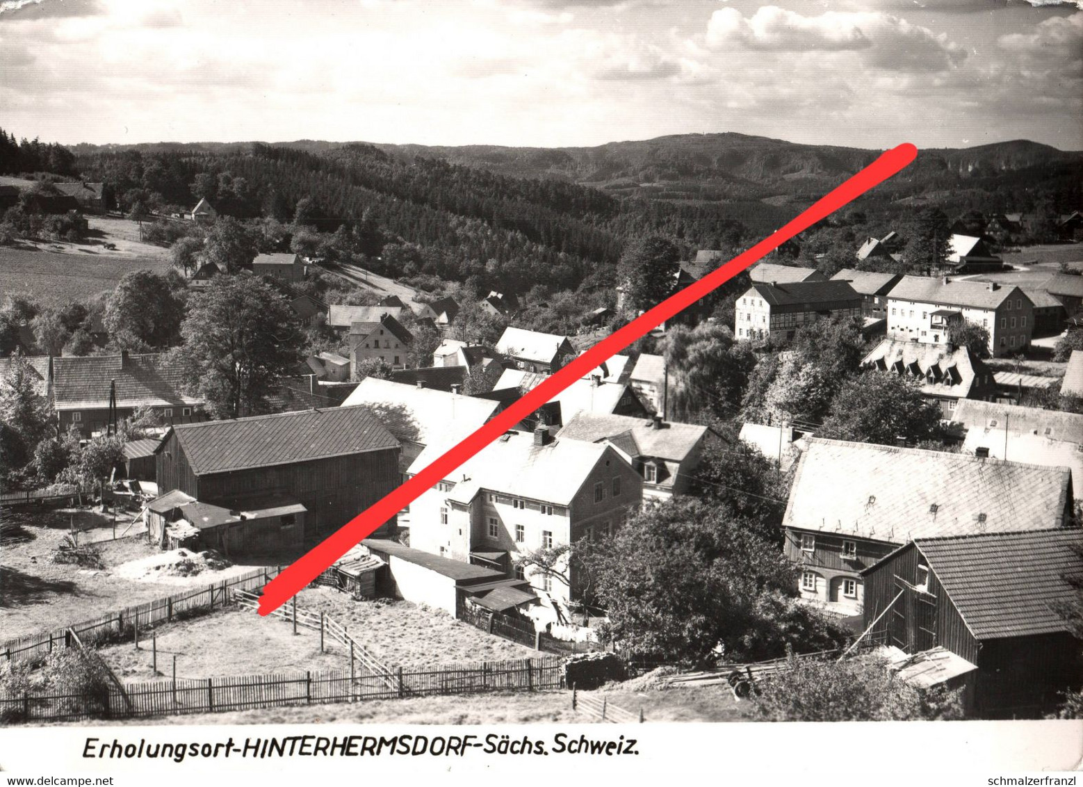 AK Hinterhermsdorf A Neudorf Sebnitz Saupsdorf Ottendorf Nixdorf Hinterdaubitz Khaa Kirnitzschtal Sächsische Schweiz DDR - Hinterhermsdorf