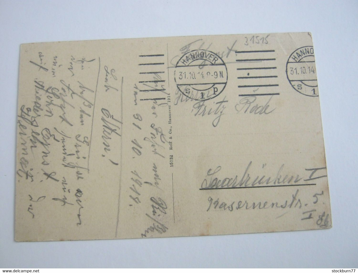 WUNSTORF , Bahnhof  , Seltene Karte Aus 1914 - Wunstorf