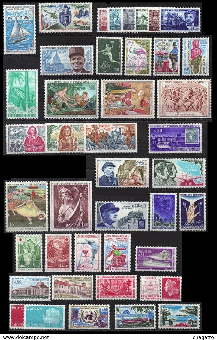 Lot De Timbres Annee Complete 1970 - 1970-1979