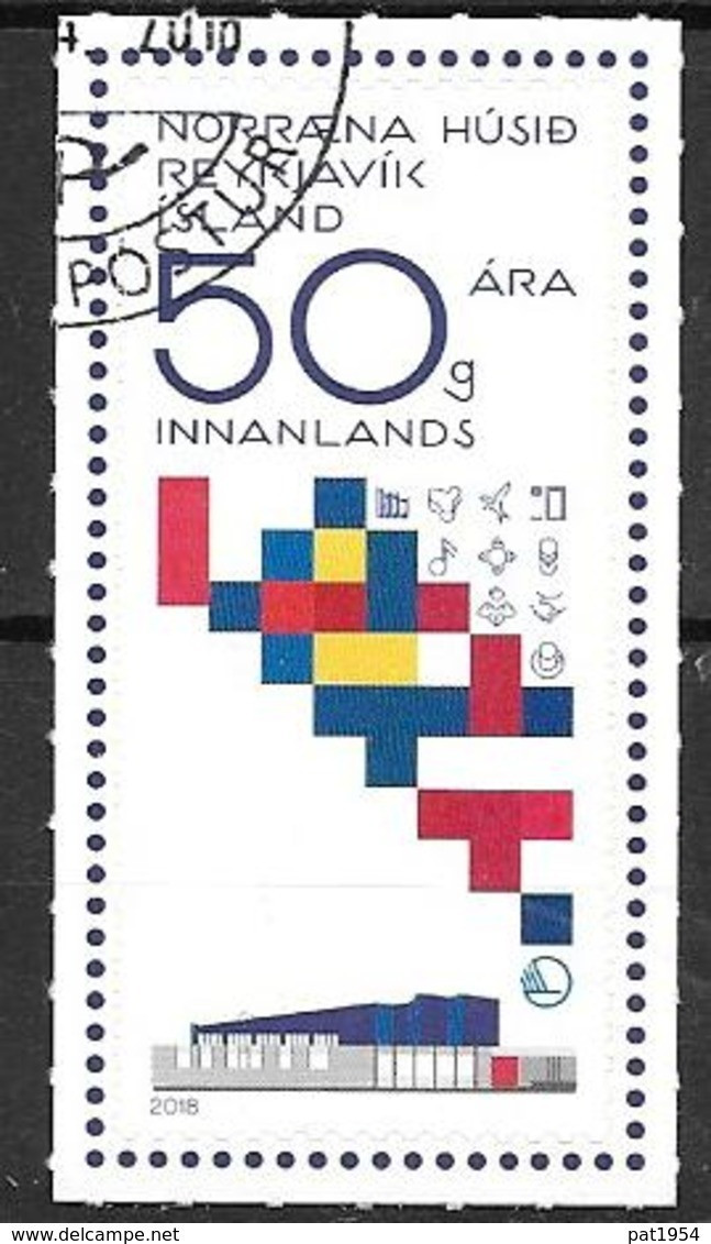 Islande 2018 N°1485 Oblitéré 50 Ans De La Maison Nordique - Used Stamps