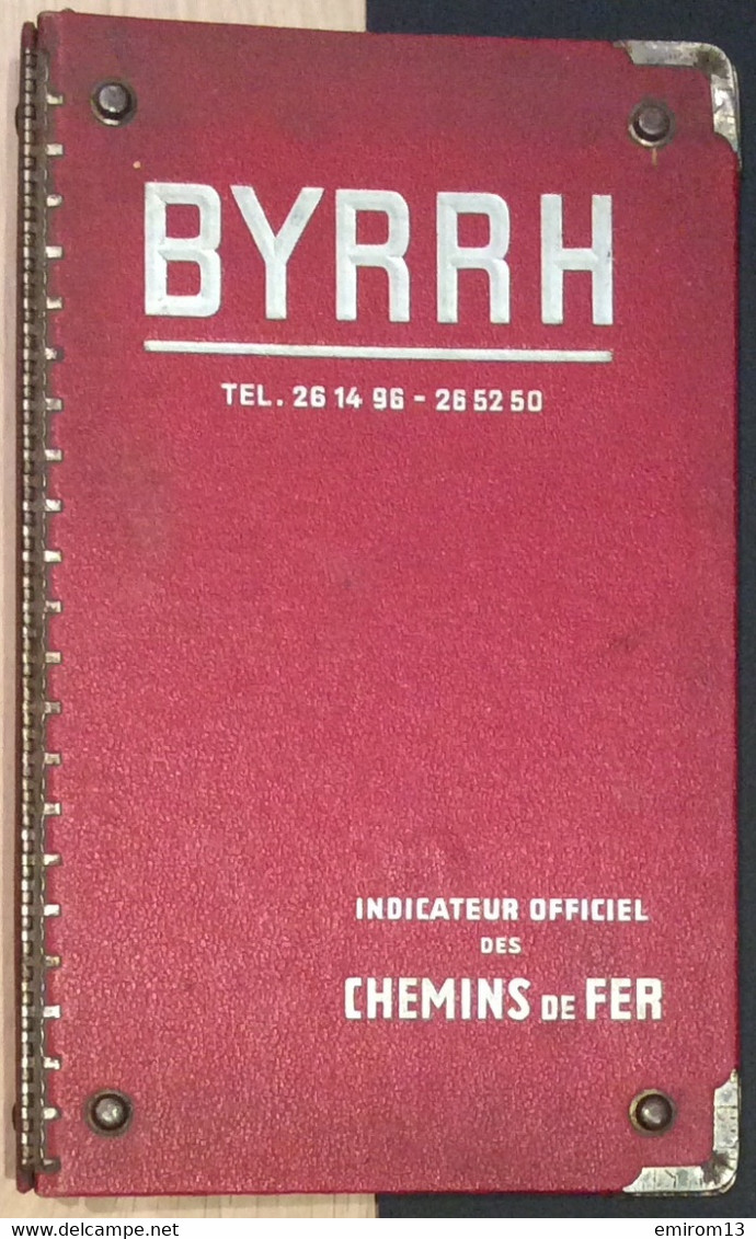 Indicateur Officiel Des Chemins De Fer Classeur à Menus Byrrh Femme Maison Violet Bruxelles Vin Quinquina Thuir [66] - Alcohol