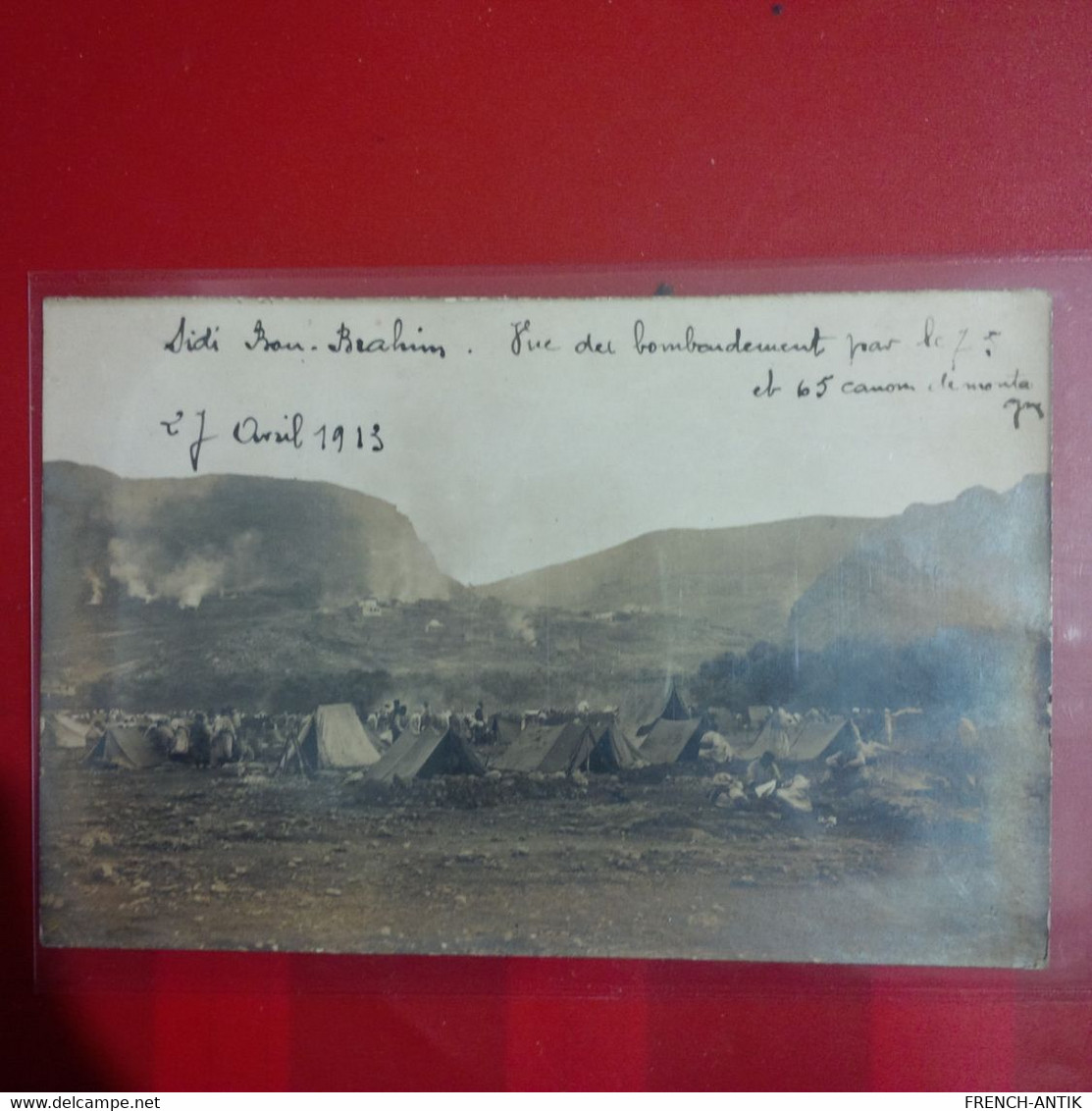 CARTE PHOTO SIDI BOU BRAHIM BOMBARDEMENT 1913 - Other & Unclassified