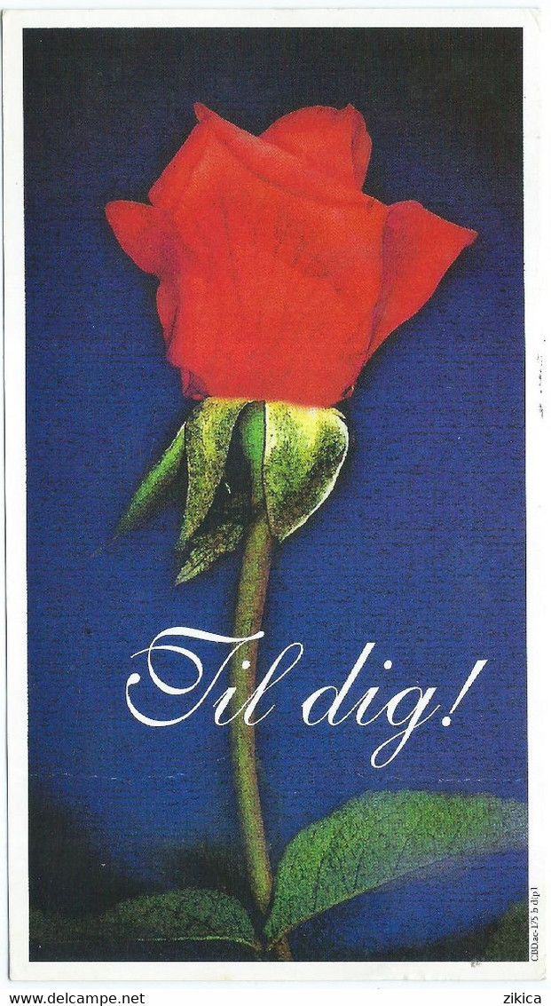 Denmark / Danmark Postcard,rose , Stamp : 1998 The 100th Ann. Of The Organisation Of The Labour Market - Brieven En Documenten