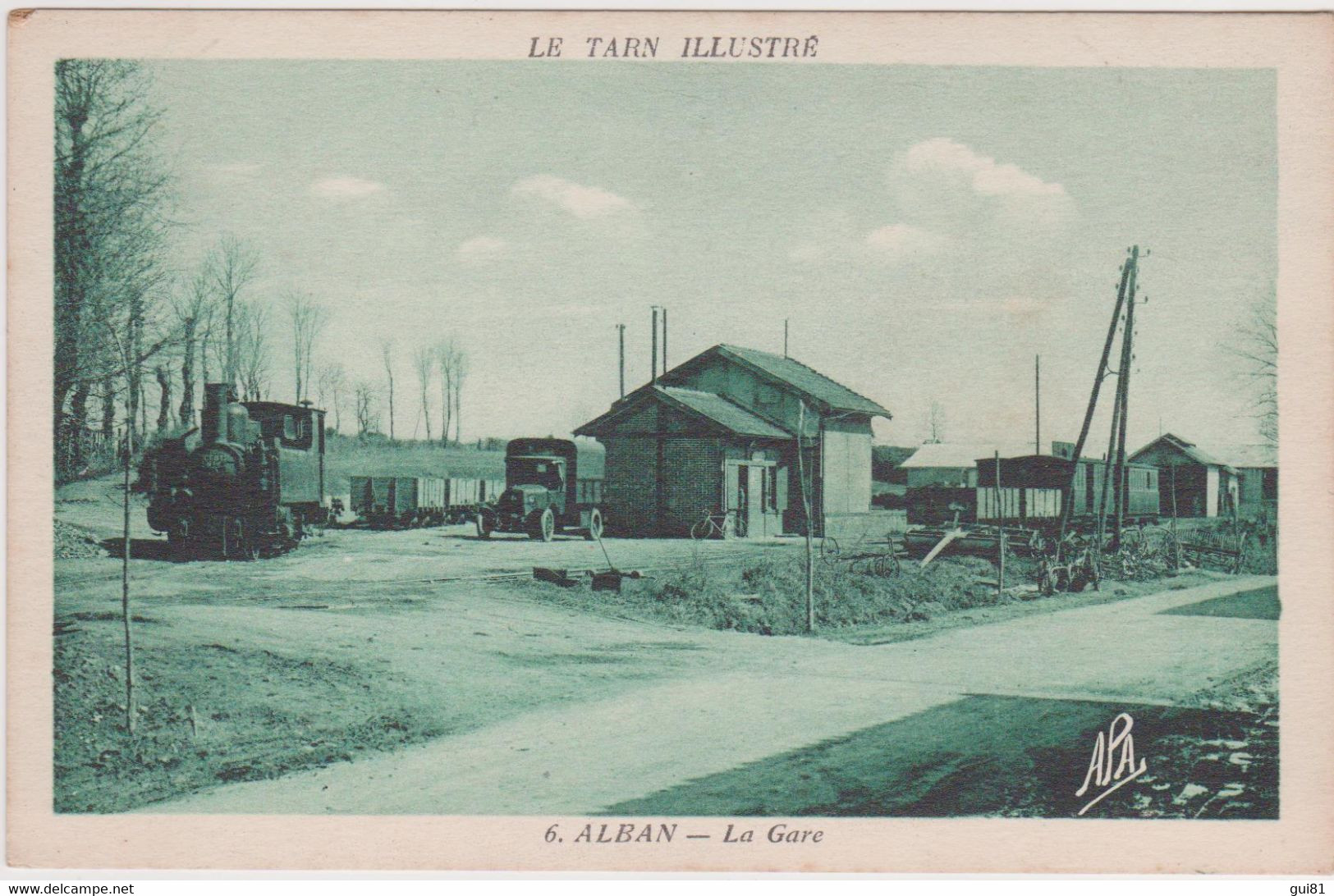 CPA - ALBAN - LA GARE - Alban