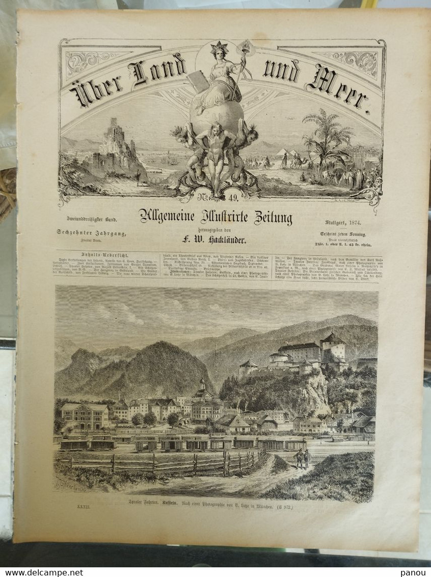 Über Land Und Meer 1874 Band 32 Nr 49. TYROLER FAHRTEN TYROL TYROLE TIROL. St GALLEN. GRONLAND Grönland Greenland - Autres & Non Classés