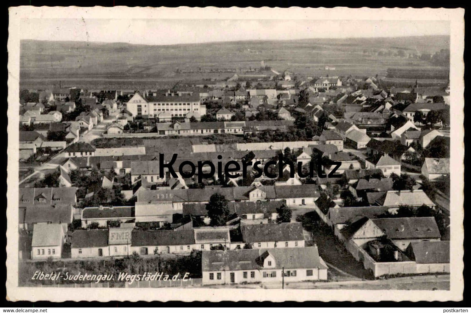 ALTE POSTKARTE WEGSTÄDTL AN DER ELBE ELBETAL PANORAMA SUDETENGAU SUDETEN CESKA REPUBLIKA STETI Ansichtskarte AK Postcard - Sudeten