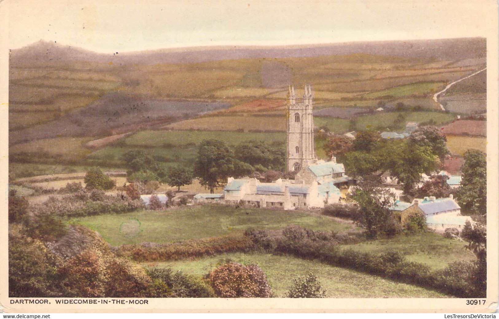 CPA Royaume Unis - Angleterre - Devon - Dartmoor - Widecombe In The Moor - Photochrom Co. Ltd. - Oblitérée 1950 - Dartmoor