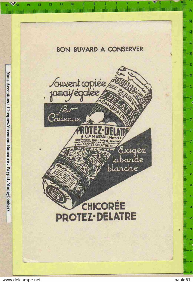 Buvard /Blotter/ Chicorée PROTEZ DELATRE Cambrai - Kaffee & Tee