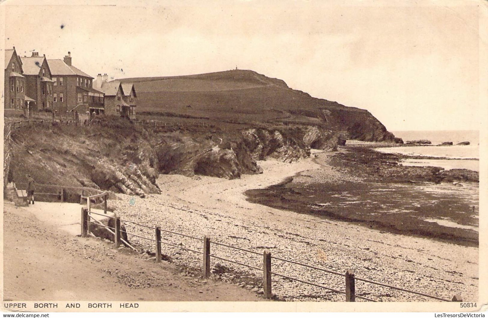 CPA Royaume Unis - Pays De Galles - Upper Borth And Borth Head - Photochrom Co. Ltd - Oblitérée 1927 - Andere & Zonder Classificatie